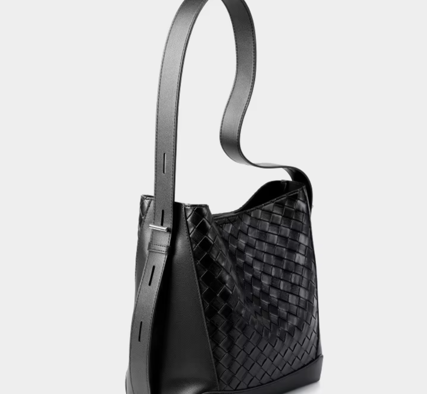 Caroline Black Crossbody Bag in 100% Genuine Leather