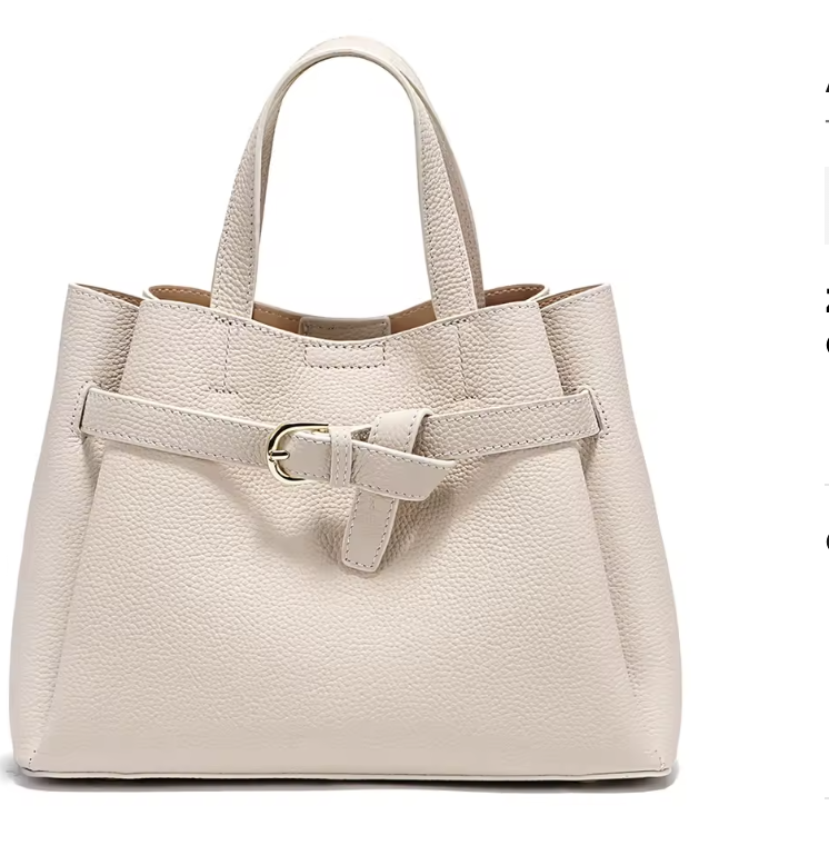 Mary Ivory Crossbody Bag in 100% Genuine Leather