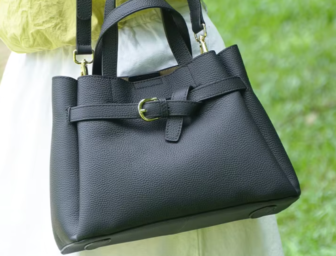 Mary Black Crossbody Bag in 100% Genuine Leather